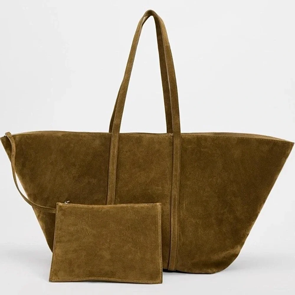 Suede Brand New Zara Bag with Pouch.Premium Collection. 100% cow leather (Suede) - Picture 7 of 16